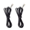 Picture of AIMIJIA Phone Cord, 6P4C Black Phone Telephone Extension Cord Cable Line Wire RJ11 6P4C Modular Plug for Landline Telephone Modem Accessory (6ft-2 Pack)