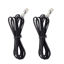 Picture of AIMIJIA Phone Cord, 6P4C Black Phone Telephone Extension Cord Cable Line Wire RJ11 6P4C Modular Plug for Landline Telephone Modem Accessory (6ft-2 Pack)