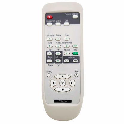 Picture of INTECHING 1515068 Projector Remote Control for Epson EB-X9, EH-TW420, EH-TW450, EX31, EX3200, EX51, EX5200, EX71, EX7200, PowerLite 1220/1260/ 79/ Home Cinema 705HD/ S10+/ S7/ S9/ W10+/ W7/ X9, VS200