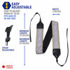 Picture of Perri's Leathers Ltd -2" Camera Strap- Jacquard, Arabian Silver, Adjustable- Made in Canada