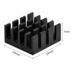 Picture of Easycargo 20pcs 14mm Heatsink 14x14x7mm, Black Anodized Aluminum Heat Sink for Cooling Cooler GPU Chips VRAM VGA VRAM RAM (14mmx14mmx7mm)