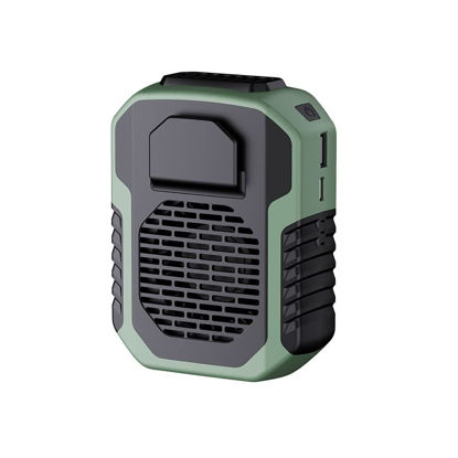 Picture of MARZIUS Outdoor 4 In 1 Function USB Waist Fan Belt Fan Clip On Personal Necklace Cooling Work Clothes Fan,3 Speed, Strong Airflow (Green)