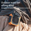 Picture of MARZIUS Outdoor 4 In 1 Function USB Waist Fan Belt Fan Clip On Personal Necklace Cooling Work Clothes Fan,3 Speed, Strong Airflow (Green)