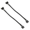 Picture of MEETOOT SATA Power Extension Cable 2pcs 12.6" 15 Pin SATA Power Extension Male to Female Extender Cable for HDD Hard Drive, Black