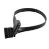 Picture of MEETOOT SATA Power Extension Cable 2pcs 12.6" 15 Pin SATA Power Extension Male to Female Extender Cable for HDD Hard Drive, Black