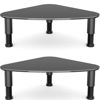 Picture of Hemudu 2 Pack Computer Monitor Riser | Triangle Save Space Desktop Corner Stand for Computer Monitor & Laptop Black HD01B-203