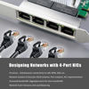 Picture of GLOTRENDS ST7387 4-Port Gigabit PCIe Ethernet Network Card, 4 x RTL8111H Chip, 4 x RJ45 LAN Port, PCIe X1 Installation