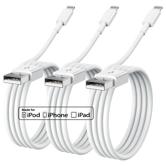 Picture of 10ft Apple Charger Cable, Long Apple Lightning to USB Cable 10 Feet,Fast iPhone Charging Cord 10 Foot for Apple iPhone 14 Pro Max/14 Plus/14/13/12/11 Pro/11/XS MAX/XR/8/7/6s/6/5S/SE iPad Original
