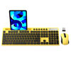 Picture of Wireless Keyboard and Mouse Combo, MARVO 2.4G Ergonomic Wireless Computer Keyboard with Phone Tablet Holder, Silent Mouse with 6 Button, Compatible with MacBook, Windows (Yellow)