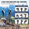 Picture of MoKo Camera Tripod for iPad - 70" Phone Tripod Stand with Travel Bag, Tripod for iPhone with Phone Holder, Wireless Remote, Travel Tripod for Camera DSLR SLR, Cell Phones, Tablets, Projector, Webcam