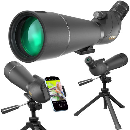 Picture of Gosky Updated 20-60x85 Dual Focusing Spotting Scopes with Tripod, Carrying Bag and Quick Phone Holder - BAK4 High Definition Waterproof Spotter Scope for Bird Watching Wildlife Scenery