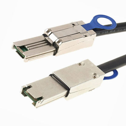 Picture of cablecc External Mini SAS 26Pin 4X SFF-8088 to SFF 8088 4 Lane Data Disk Raid Multilane Cable 6Gbps