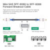 Picture of cablecc External Mini SAS 26Pin 4X SFF-8088 to SFF 8088 4 Lane Data Disk Raid Multilane Cable 6Gbps