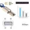 Picture of cablecc External Mini SAS 26Pin 4X SFF-8088 to SFF 8088 4 Lane Data Disk Raid Multilane Cable 6Gbps
