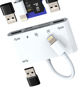 Picture of Lightning to USB Micro SD Card Reader Charger Adapter 6in1 for iPhone 13 14 Pro Max for iPad Dongle for Apple MFI Certified Hub Cable TF OTG Camera Memory Cord Converter Splitter Charging Accessories
