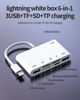 Picture of Lightning to USB Micro SD Card Reader Charger Adapter 6in1 for iPhone 13 14 Pro Max for iPad Dongle for Apple MFI Certified Hub Cable TF OTG Camera Memory Cord Converter Splitter Charging Accessories