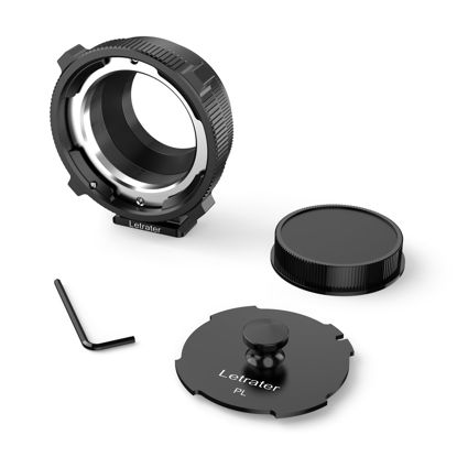 Picture of Letrater PL to L Mount Adapters Compatible with PL Lens and Panasonic S1 S1R S1H S5/Leica SL SL2 CL TL/Sigma FP DLSR L Mount Cameras，Matte Black