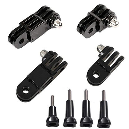 Picture of OctinPris 3-Way Adjustable Extension Pivot Arm Adapter Set- Long & Short Straight Joints Connector Convertor 35mm/50mm (2X Same Direction + 2X Reverse) for Gopro Hero Series, SJCAM, GeekPro ect.