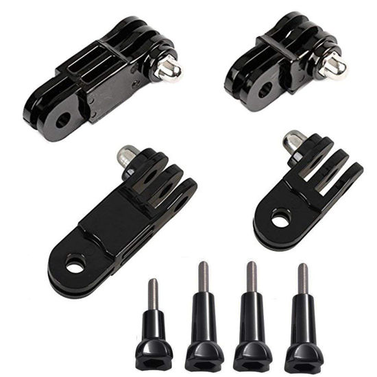 Picture of OctinPris 3-Way Adjustable Extension Pivot Arm Adapter Set- Long & Short Straight Joints Connector Convertor 35mm/50mm (2X Same Direction + 2X Reverse) for Gopro Hero Series, SJCAM, GeekPro ect.