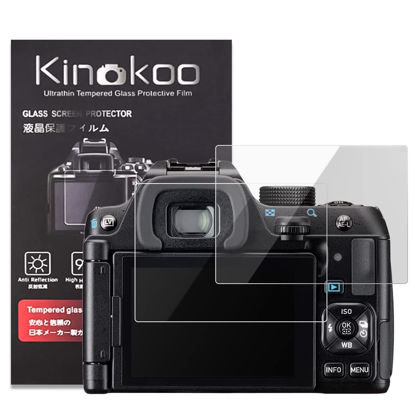 Picture of kinokoo Screen Protector for Pentax KF camera, 0.25mm 9H Hardness Tempered Glass Film for Pentax K-F LX100M2 camera - Bubble Free& Anti-Scratch&Anti-Finger Print (2 Pack)
