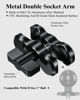 Picture of BRCOVAN Aluminum Alloy Double Socket Arm Short Arm Compatible with RAM Mounts B Size 1" Ball Components & Bike Motorcycle Phone Mount Holder with 1'' Ball Adapter