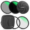 Picture of NEEWER 72mm 5-in-1 Magnetic Lens Filter Kit, includes Neutral Density ND1000+MCUV+CPL+Adapter Ring+Filter Cap with 42-Layer Coating/Ultra Slim/Scratch Resistant HD Optical Glass&Water-Resistant Pouch