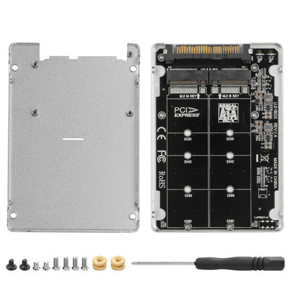 Picture of GINTOOYUN 2 in 1 Combo M.2 NVME/NGFF to U.2(SFF-8639) Adapter Card M.2 PCI-E NVME (M Key)/M.2 SATA NGFF (B Key) to U.2(SFF-8639) Solid State Drive Box (NGFF Slot Cannot Be Used Alone)