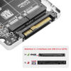 Picture of GINTOOYUN 2 in 1 Combo M.2 NVME/NGFF to U.2(SFF-8639) Adapter Card M.2 PCI-E NVME (M Key)/M.2 SATA NGFF (B Key) to U.2(SFF-8639) Solid State Drive Box (NGFF Slot Cannot Be Used Alone)