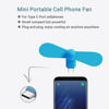 Picture of Mini Cell Phone Fan for Android Cellphones - 4 Pack Personal Portable Phone Fan for Type C USB C Port Smartphones, Small Travel Pocket Fans Plug in Mobile Phones Fast Cooling for Summer Outdoor