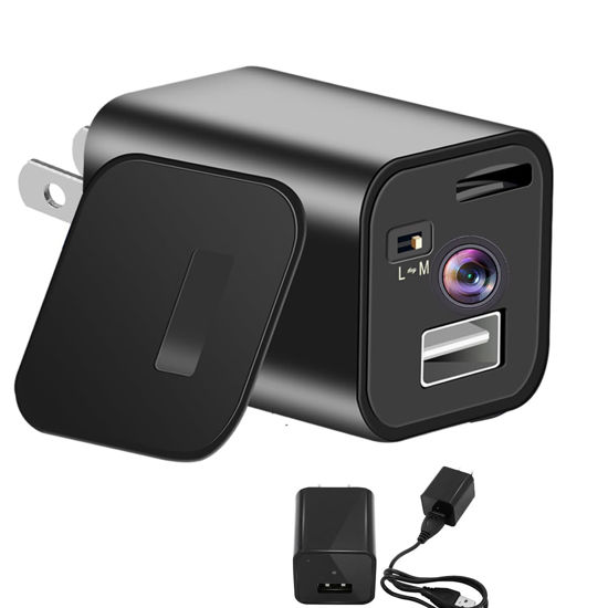 Picture of 2024 New Hidden Camera Detector with Charger, 1080P Security Portable Camera, Mini Nanny Cam with Loop Working for Indoor/Ourdoor Surveillance, No Audio, No WiFi, up to 64GB SD Card (Not Included)