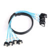 Picture of ADCAUDX SATA-III Cable:0.5M, 4Pcs/Set-SATA Cable 90-Degree Right-Angle SATA-Data Cable SAS/SATA-6Gbps Cable for Server-Raid Computer SDD HDD CD DVD Drives (1.6FT)