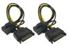 Picture of Traovien PCI Express Power Cable,15 Pin SATA Male to 8 Pin (6+2 Pin) PCI Express Female Video Card Power Adapter Cable(15CM/6inch 2Pcs)