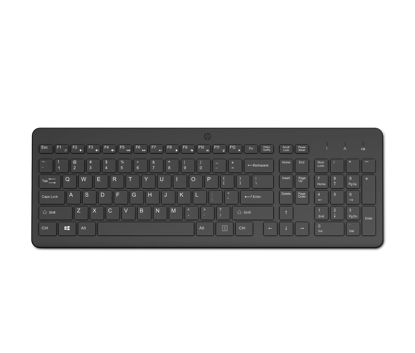Picture of HP 220 Wireless Keyboard - 2.4GHz Connectivity w/Data Encryption - Low-Profile Chiclet Keys - Win/Mac - Laptop, PC Compatible - Shortcut Keys & Num Pad - LED Num, Caps, & Scroll Lock