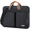 Picture of Lacdo 360° Protective Laptop Shoulder Bag, 16 inch Laptop Bag for 16 inch New MacBook Pro M4/M3/M2 /M1 Pro Max A3403 A3186 A2991 A2780 A2485 2024-2019, 15" Surface Laptop 7th Copilot+PC Computer,Black