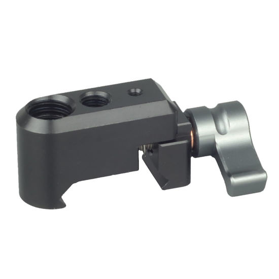 Picture of DEKEENSTAR NATO Clamp,Quick Release NATO Rail Clamp with 1/4" 3/8" Threads for Camera Cage Cold Shoe Adapter Monitor Support Mount Magic Arm Ballhead Video Light Microphone