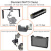 Picture of DEKEENSTAR NATO Clamp,Quick Release NATO Rail Clamp with 1/4" 3/8" Threads for Camera Cage Cold Shoe Adapter Monitor Support Mount Magic Arm Ballhead Video Light Microphone