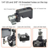 Picture of DEKEENSTAR NATO Clamp,Quick Release NATO Rail Clamp with 1/4" 3/8" Threads for Camera Cage Cold Shoe Adapter Monitor Support Mount Magic Arm Ballhead Video Light Microphone
