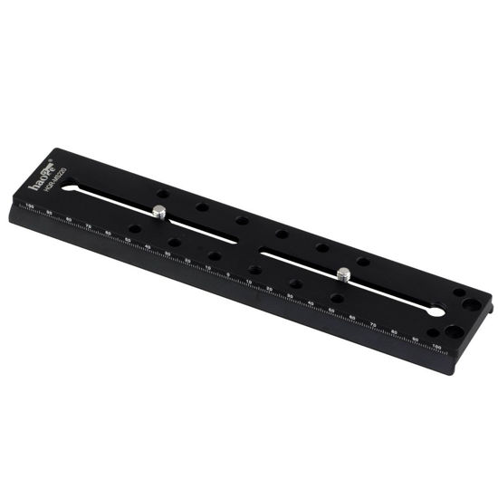 Picture of Haoge 220mm Rapid Connect Sliding Quick Release Plate for Manfrotto MVH400AHUS MVHN8AHUS MVHN12AHUS MVH608AHUS MVH612AHUS MVHN8AHUS MH054M0-Q5 MH055M0-Q5 MH055M8-Q5 MH057M0-Q5 Tripod Fluid Video Head