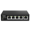 Picture of YuanLey 5 Port PoE Extender Gigabit with 4 PoE Out, 90W PoE in, IEEE 802.3af/at/bt Mini 5 Channel PoE Repeater 1000Mbps, Metal Casing, 6KV Lightning Protection, Passthrough POE Switch, Plug and Play