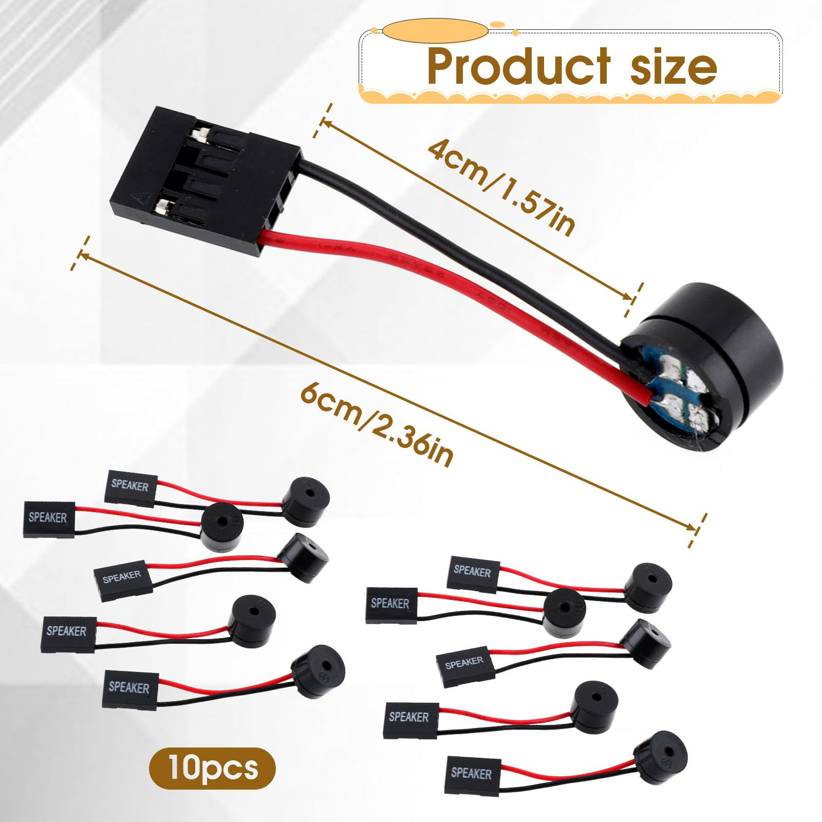 GetUSCart- SynHHergyx 10 Pcs PC Motherboard Mini Speaker Computer Case ...