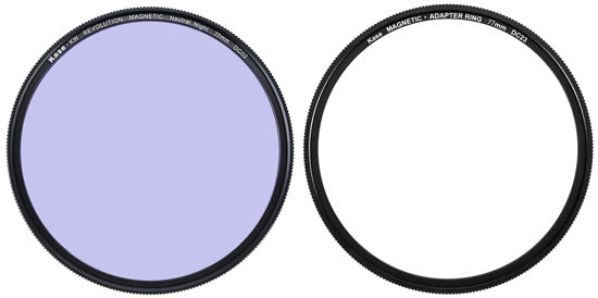 Picture of Kase Wolverine Revolution 77mm Magnetic Neutral Night Didymium Light Pollution Filter Shockproof Tempered Optical Glass Filter w Green Ring & Adapter