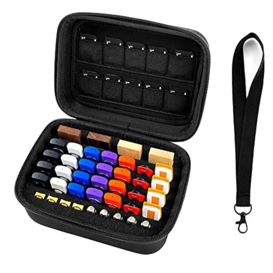 Picture of USB Flash Drive Case Memory Card Case SD SDXC SDHC Card Holder Organizer Thumb Drive Case USB Drives Storage Case for Sandisk/Samsung/SamData/Inland/PNY/Netac/JBOS (Case Only with Label and Strap)