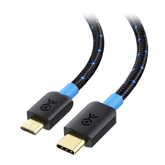 Picture of Cable Matters Braided USB C to Micro USB Cable 6.6 ft (Micro USB to USB-C Cable, USB Type C to Micro USB Cable) Black