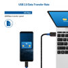 Picture of Cable Matters Braided USB C to Micro USB Cable 6.6 ft (Micro USB to USB-C Cable, USB Type C to Micro USB Cable) Black