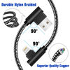 Picture of OCEEK iPhone Charger [MFi Certified] 3 Pack (3/6/10FT) Nylon Braided Lightning Cable Right Angle Fast Charging Cords Compatible with iPhone 14/13/12/11/ Xs/XS Max/XR/X/8/8 Plus/7/7 Plus iPad iPod