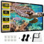 Picture of Projector Screen,HUANYINGBJB 4K 16:9 HD Rear Front Projector Screen Foldable Projection Screen Double-Sided Portable Outdoor Indoor Projector Screen for Movie Night Home Theater (84 inches)