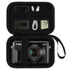 Picture of TsuiWah Hard Travel Camera Case for Canon PowerShot G7 X Mark II/G7X Mark III, Digital Camera Storage Bag With Zippered Mesh Pocket for USB Cable, SD Card, Battery and Other Accessories, BLACK