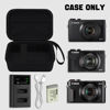 Picture of TsuiWah Hard Travel Camera Case for Canon PowerShot G7 X Mark II/G7X Mark III, Digital Camera Storage Bag With Zippered Mesh Pocket for USB Cable, SD Card, Battery and Other Accessories, BLACK