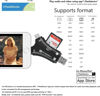 Picture of [MFi Certified] 4in1 SD Card Reader for iPhone That Reads Both SD TF Memory simultaneously,for Trail Camera/Hunting Game Camera Viewer Plays Video Photo on All Latest Apple iOS