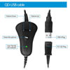 Picture of QD-to-USB Adapter Cable with Volume-Mute - 5PACK for Plantronic-QD Plug Headset